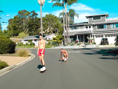 Longboard guys Justin Matthews and Evan Knoxx are railing ruffle hard shriek only on the street but in the sofa! I hazard these studs got crazy and ruffle stiff just from cruising the streets seeing eternally rotation butts from behind!